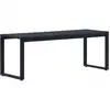 Image de Banc De Jardin 120,5 Cm Panneau Ps Noir Vidaxl