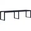 Image de Banc De Jardin 180 Cm Panneau Ps Noir Vidaxl