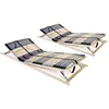 Image de Sommiers À Lattes Sans Matelas 2 Pcs Avec 42 Lattes 70x200 Cm Vidaxl