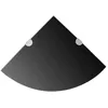 Image de Étagères D'angle 2 Pcs Et Supports Chromés Verre Noir 35x35 Cm Vidaxl