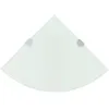 Image de Étagères D'angle 2 Pcs Et Supports Chromés Verre Blanc 25x25 Cm Vidaxl