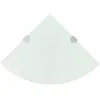 Image de Étagères D'angle 2 Pcs Et Supports Chromés Verre Blanc 35x35 Cm Vidaxl