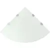 Image de Étagères D'angle 2 Pcs Et Supports Chromés Verre Blanc 45x45 Cm Vidaxl