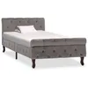 Image de Cadre De Lit Sans Matelas Gris Velours 90x200 Cm Vidaxl