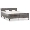 Image de Cadre De Lit Sans Matelas Gris Velours 140x200 Cm Vidaxl