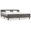 Image de Cadre De Lit Sans Matelas Gris Velours 200x200 Cm Vidaxl