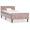 Image de Cadre De Lit Sans Matelas Rose Velours 90x200 Cm Vidaxl