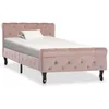 Image de vidaXL Cadre de lit sans matelas Rose Velours 90x200 cm 288564