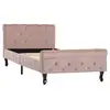 Image de Vidaxl cadre de lit sans matelas rose velours 90x200 cm cadre 1 personne