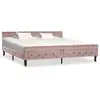 Image de Cadre De Lit Sans Matelas Rose Velours 200x200 Cm Vidaxl