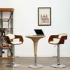 Image de Chaises De Bar Lot De 2 Crème Bois Courbé Et Similicuir Vidaxl