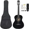 Image de Jeu De Guitare Classique Pour Débutants 8 Pcs Noir 3/4 36" Vidaxl
