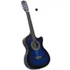 Image de Guitare Découpée Classique Occidentale 6 Cordes Bleu Ombré 38" Vidaxl