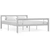 Image de Cadre De Lit Sans Matelas Gris Et Blanc Métal 140x200 Cm Vidaxl