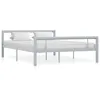 Image de Cadre De Lit Sans Matelas Gris Et Blanc Métal 160x200 Cm Vidaxl