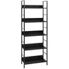 Image de vidaXL Bibliothèque à 5 niveaux noir 60x276x1585cm bois dingénierie 288226