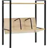 Image de Bibliothèque 2 Niveaux Noir Chêne 52x28x59 Cm Bois D'ingénierie Vidaxl