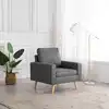 Image de Fauteuil Gris Foncé Tissu Vidaxl