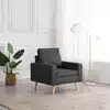 Image de Fauteuil Gris Foncé Tissu Vidaxl