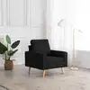Image de Fauteuil Noir Tissu Vidaxl