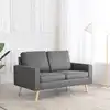 Image de Canapé À 2 Places Gris Clair Tissu Vidaxl