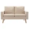 Image de Knut - canapé scandinave 2 pl tissu - beige crème 288706