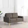 Image de Canapé À 2 Places Taupe Tissu Vidaxl