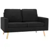 Image de Vidaxl canapé à 2 places noir tissu 288712