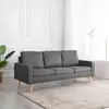 Image de Canapé À 3 Places Gris Clair Tissu Vidaxl