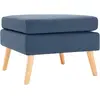 Image de Repose-pied Bleu Tissu Vidaxl
