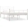 Image de Cadre De Lit Sans Matelas Blanc Métal 120x200 Cm Vidaxl