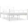 Image de vidaXL Cadre de lit sans matelas blanc métal 140x200 cm 284519