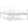 Image de Cadre De Lit Sans Matelas Et Tête De Lit Blanc Métal 160x200 Cm Vidaxl