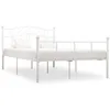 Image de vidaXL Cadre de lit sans matelas et tête de lit blanc métal 160x200 cm 284520