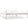 Image de Cadre De Lit Sans Matelas Blanc Métal 180x200 Cm Vidaxl