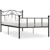 Image de Cadre De Lit Sans Matelas Noir Métal 90x200 Cm Vidaxl