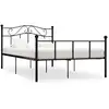 Image de Cadre De Lit Sans Matelas Noir Métal 120x200 Cm Vidaxl