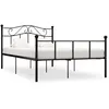 Image de Cadre De Lit Sans Matelas Noir Métal 140x200 Cm Vidaxl