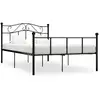 Image de Cadre De Lit Sans Matelas Noir Métal 160x200 Cm Vidaxl