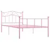 Image de Vidaxl cadre de lit sans matelas rose métal 90x200 cm cadre 1 personne