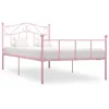 Image de Cadre De Lit Sans Matelas Rose Métal 100x200 Cm Vidaxl