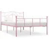Image de Cadre De Lit Sans Matelas Rose Métal 140x200 Cm Vidaxl