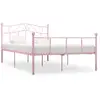 Image de Cadre De Lit Sans Matelas Rose Métal 160x200 Cm Vidaxl