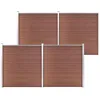 Image de Clôture de jardin - VIDAXL - WPC 699x186 cm - Marron - Panneaux modulaires - Résistante à la pourriture