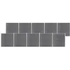 Image de Clôture de jardin en composite bois-plastique et aluminium - vidaXL - 1737x186 cm - Gris