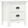 Image de Table De Chevet Hill Blanc 46x35x49,5 Cm Bois De Pin Solide Vidaxl