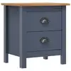 Image de Table De Chevet Hill Gris 46x35x49,5 Cm Bois De Pin Solide Vidaxl
