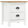 Image de Table De Chevet Hill Blanc 46x35x49,5 Cm Bois De Pin Solide Vidaxl