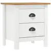 Image de Vidaxl tables de chevet hill 2 pcs blanc 46x35x49,5 cm bois pin solide 288910