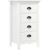 Image de Buffet Hill Blanc 46x35x80 Cm Bois De Pin Solide Vidaxl